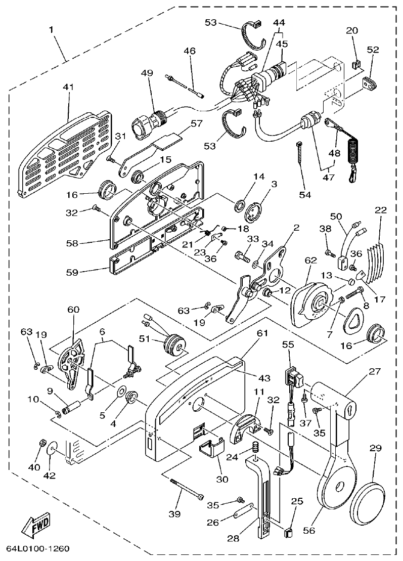 Yamaha E40X REMOTE CONTROL ASSY parts diagram