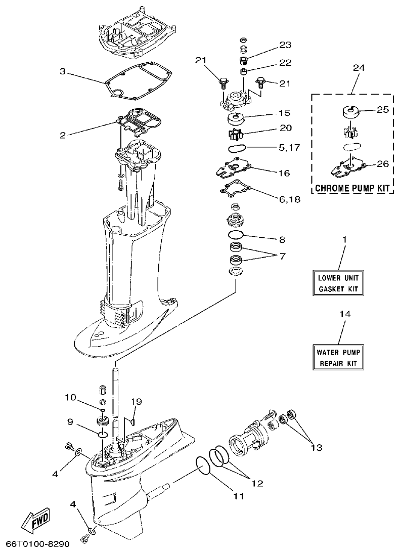 Yamaha E40X REPAIR KIT 2 parts diagram