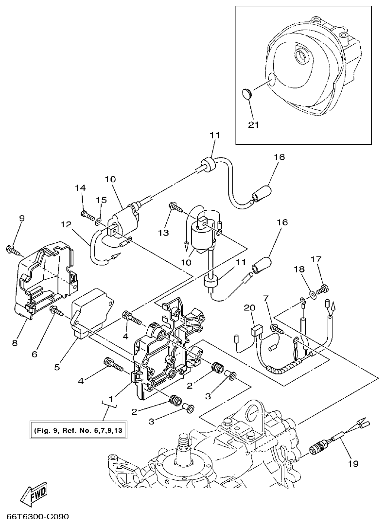 Yamaha 40XMH ELECTRICAL parts diagram