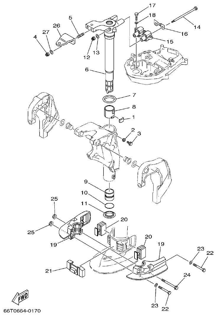 40XMH, 40XW – section 17 BRACKET 2 parts diagram
