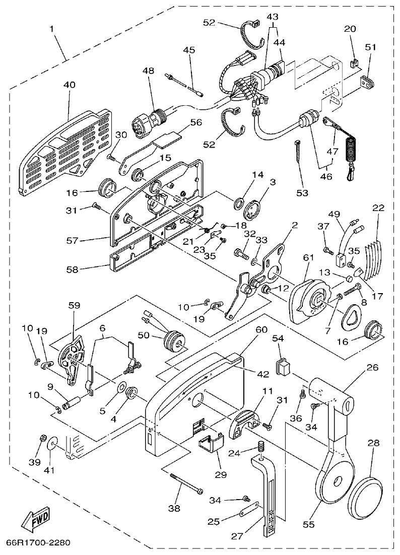 40XMH, 40XW – section 23 REMOTE CONTROL ASSY parts diagram