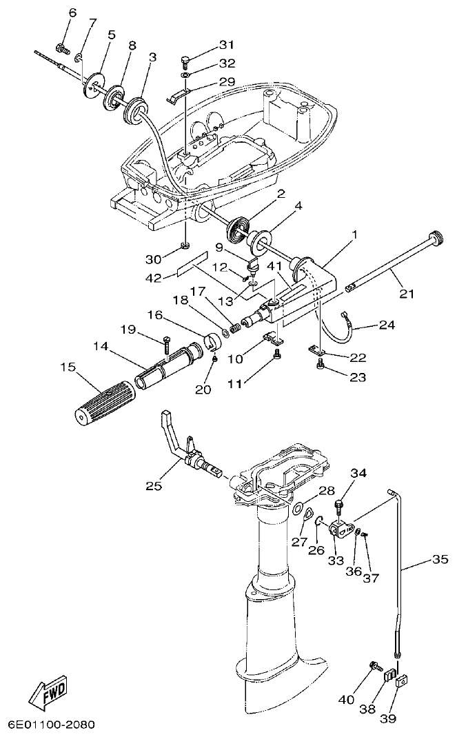 Yamaha 4AC, 5C, 5CS CONTROL parts diagram