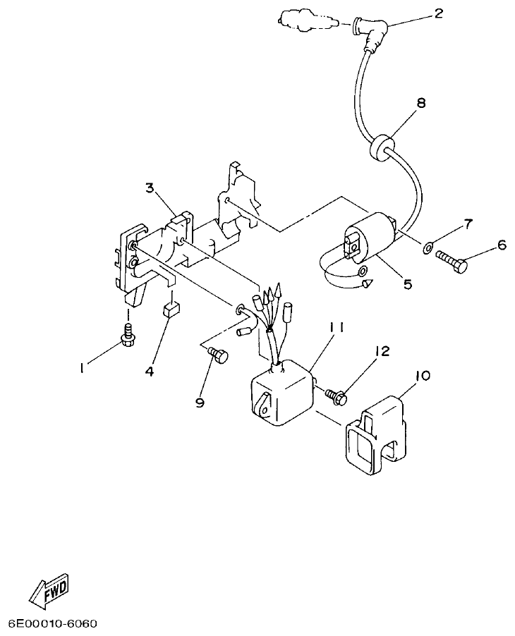 Yamaha 4ACMH, 5CMH ELECTRICAL parts diagram