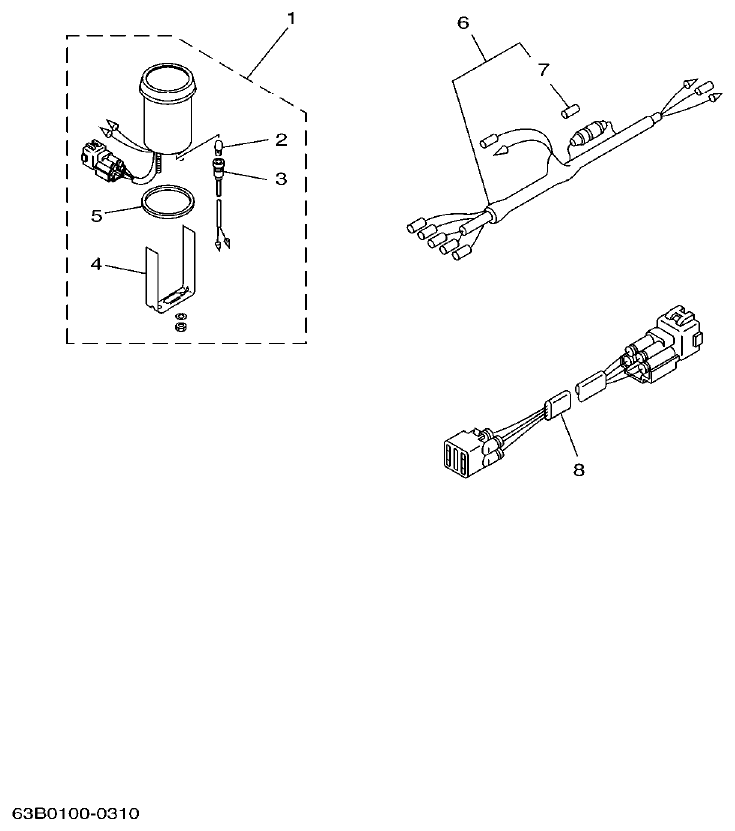 Yamaha 50HMHO METER parts diagram