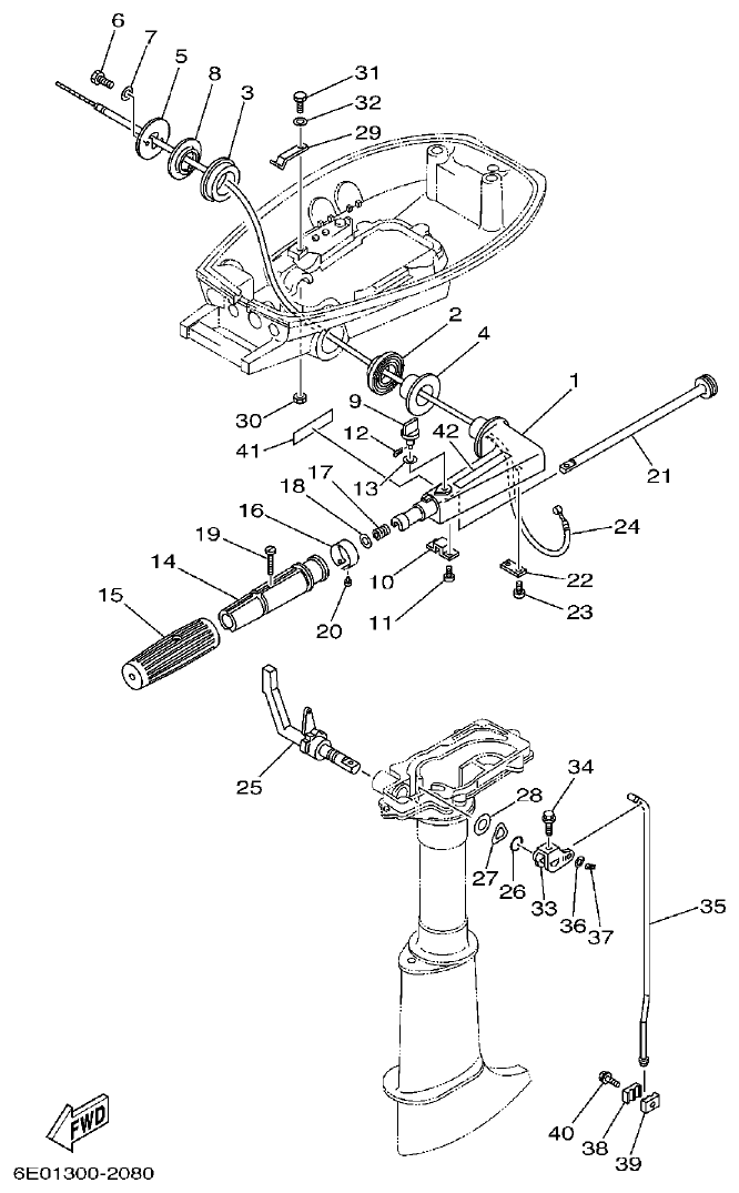 Yamaha 4AC, 4BC CONTROL parts diagram