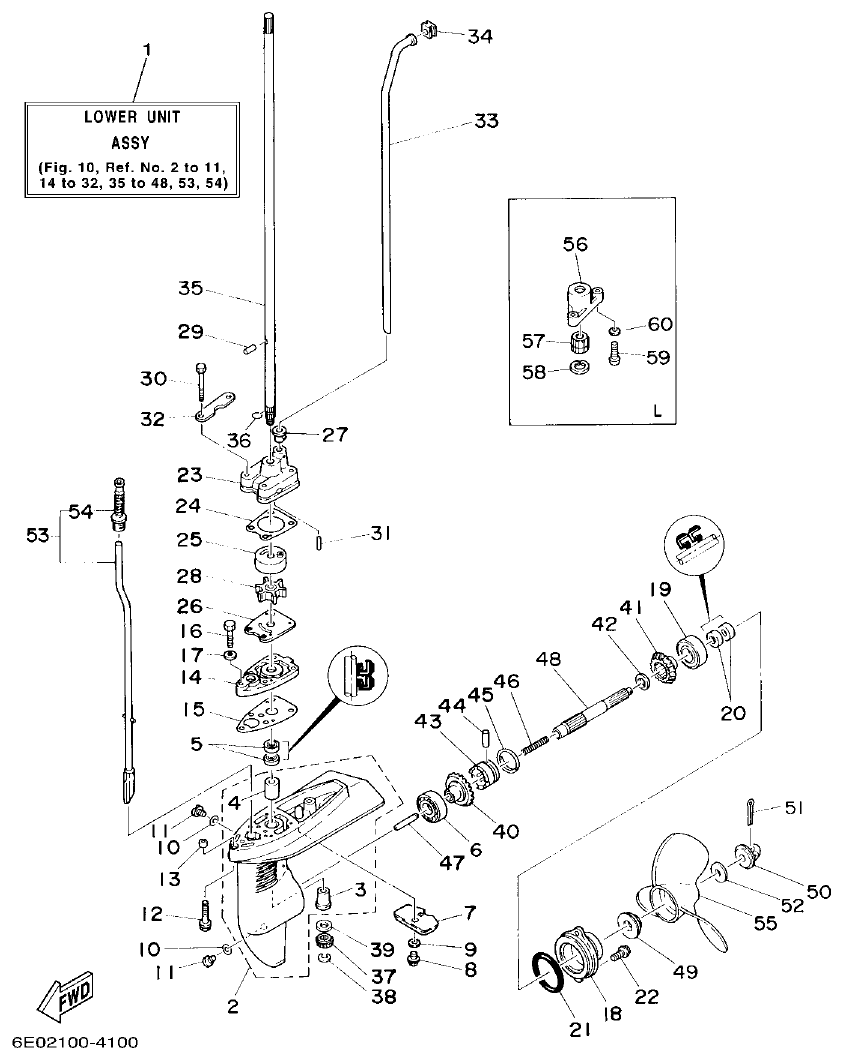 Yamaha 5CMH LOWER CASING & DRIVE parts diagram