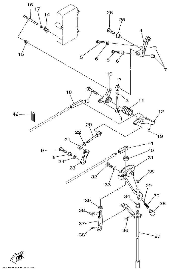 Yamaha 60F CONTROL parts diagram