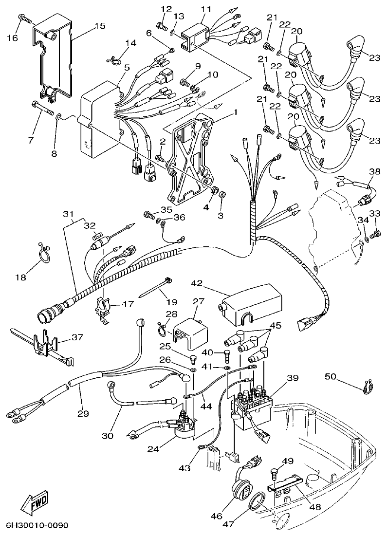 Yamaha 60F ELECTRICAL parts diagram