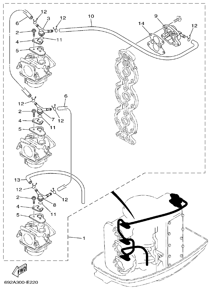 Yamaha 75A, 85A OPTIONAL PARTS parts diagram