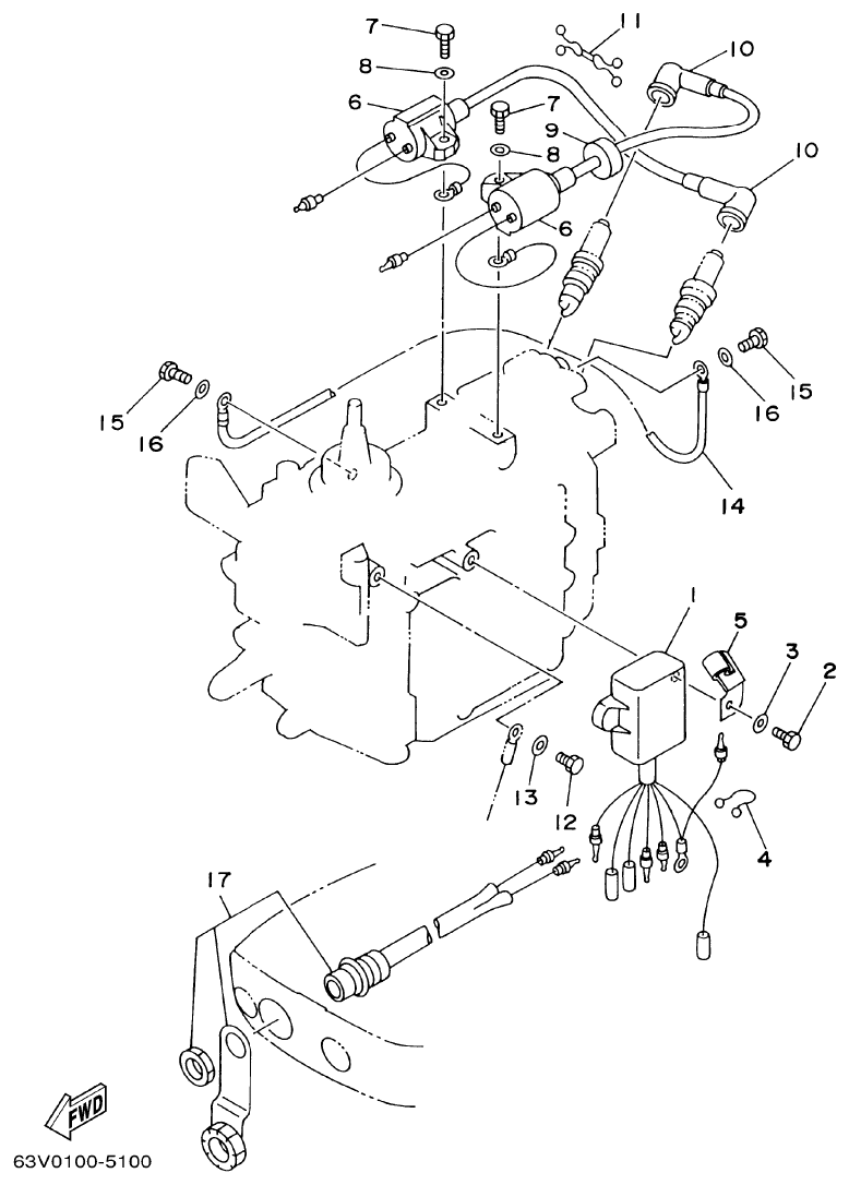 Yamaha 9FMH ELECTRICAL parts diagram