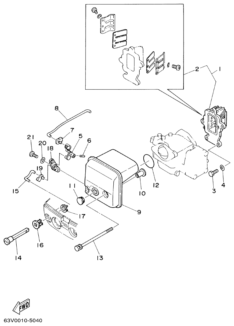 Yamaha 9FMH INTAKE parts diagram