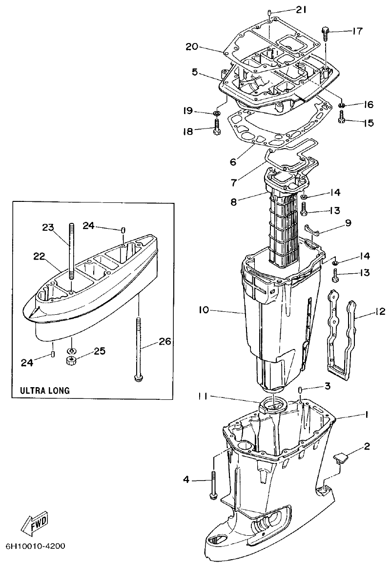 Yamaha A1 UPPER CASING parts diagram