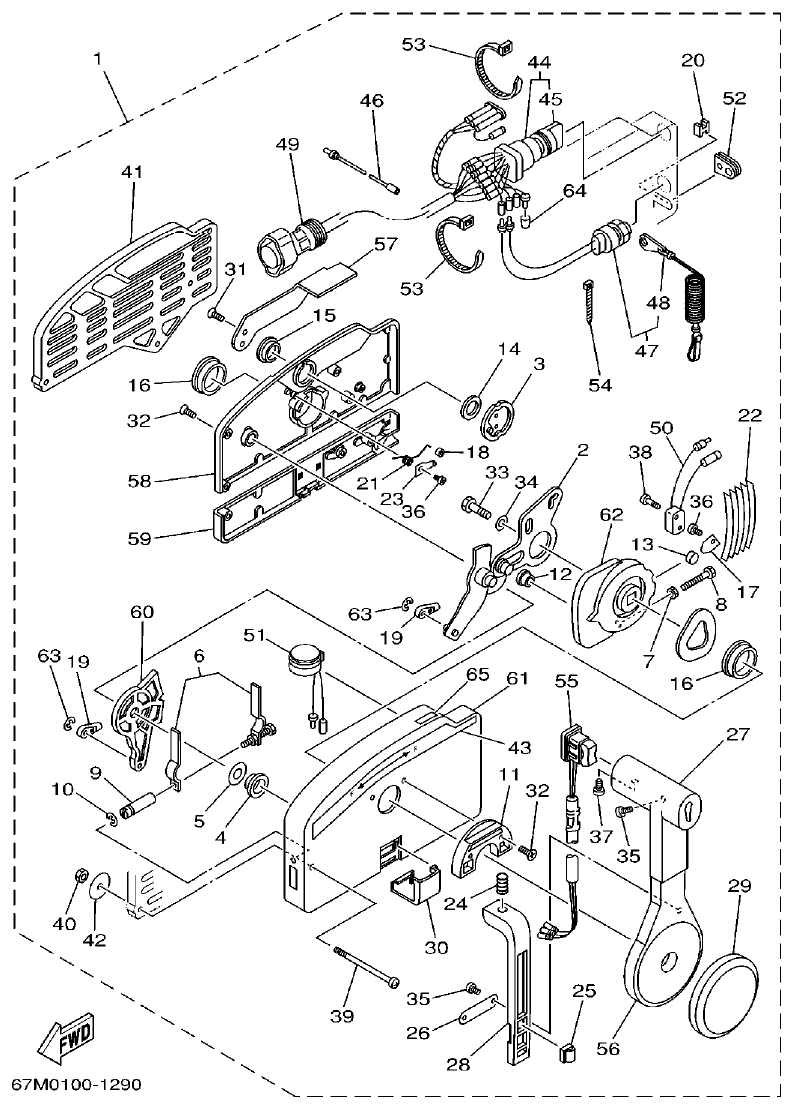 Yamaha A1 REMOTE CONTROL ASSY parts diagram