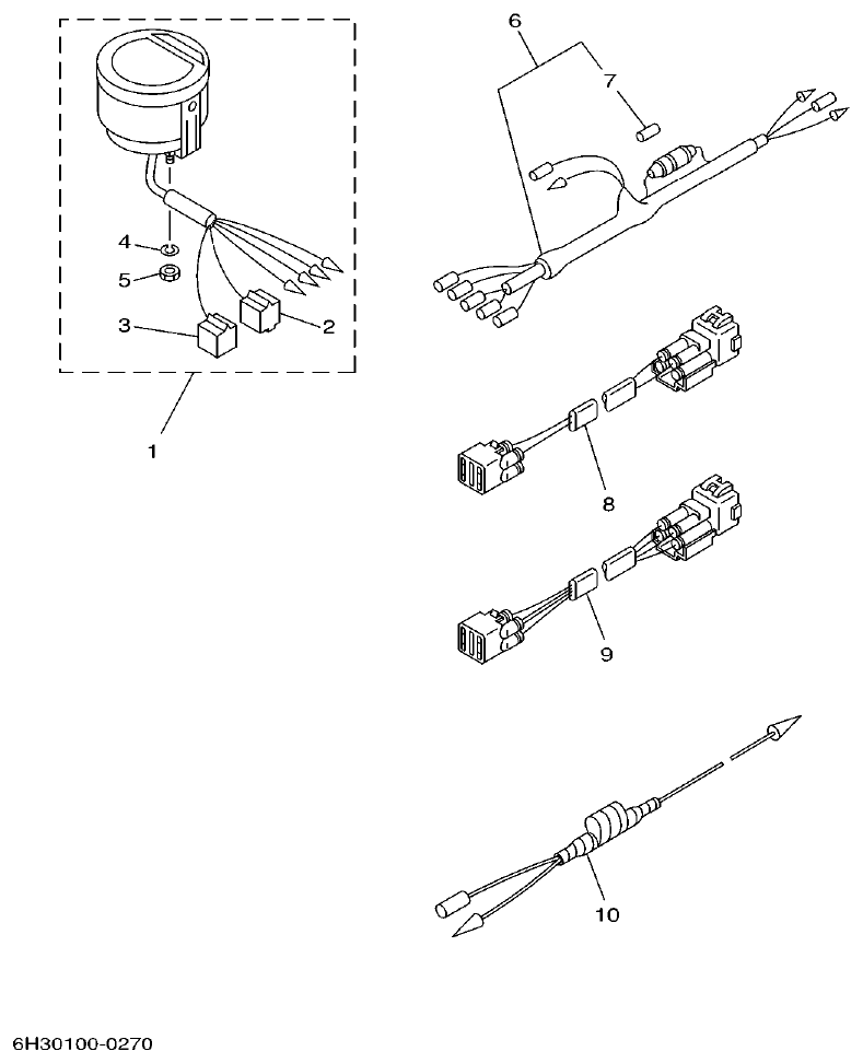 Yamaha A1 METER parts diagram