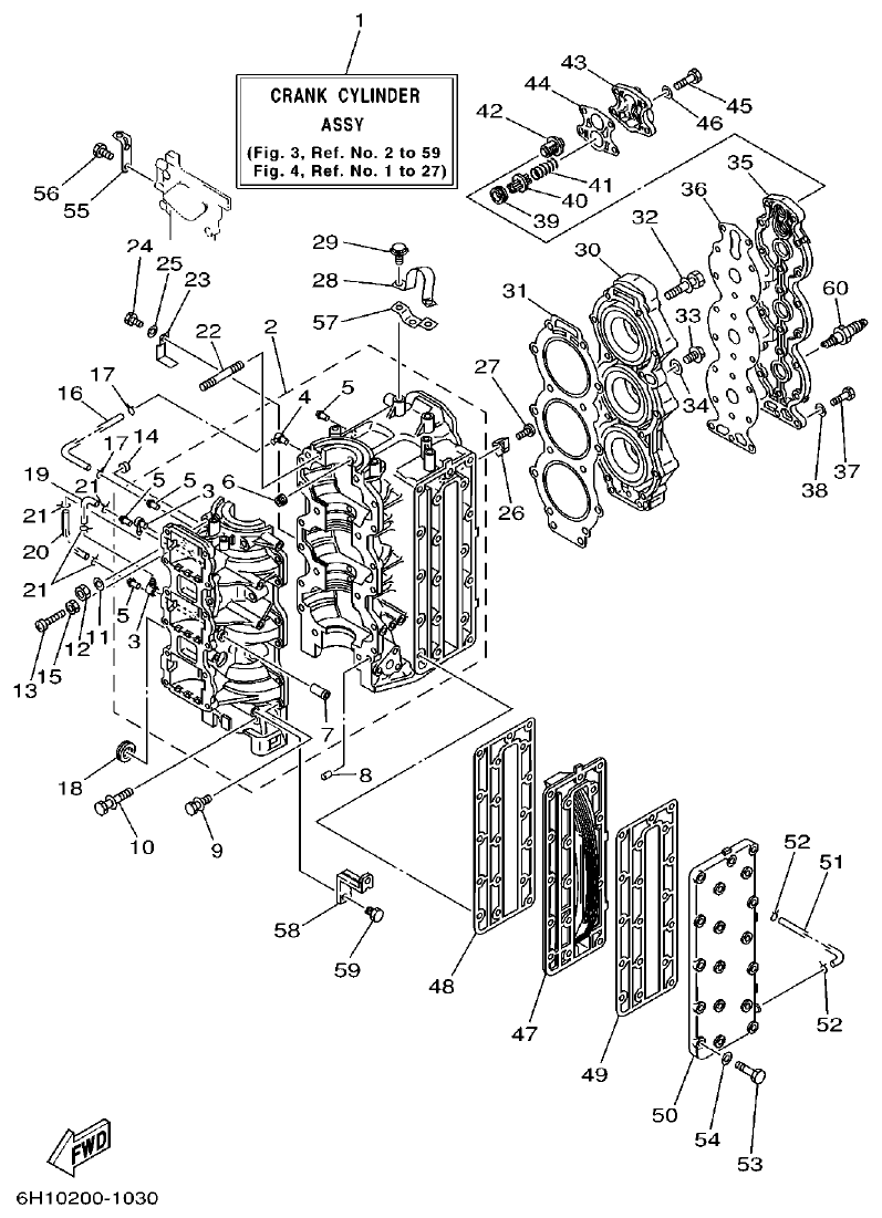 Yamaha A1 CYLINDER. CRANKCASE parts diagram