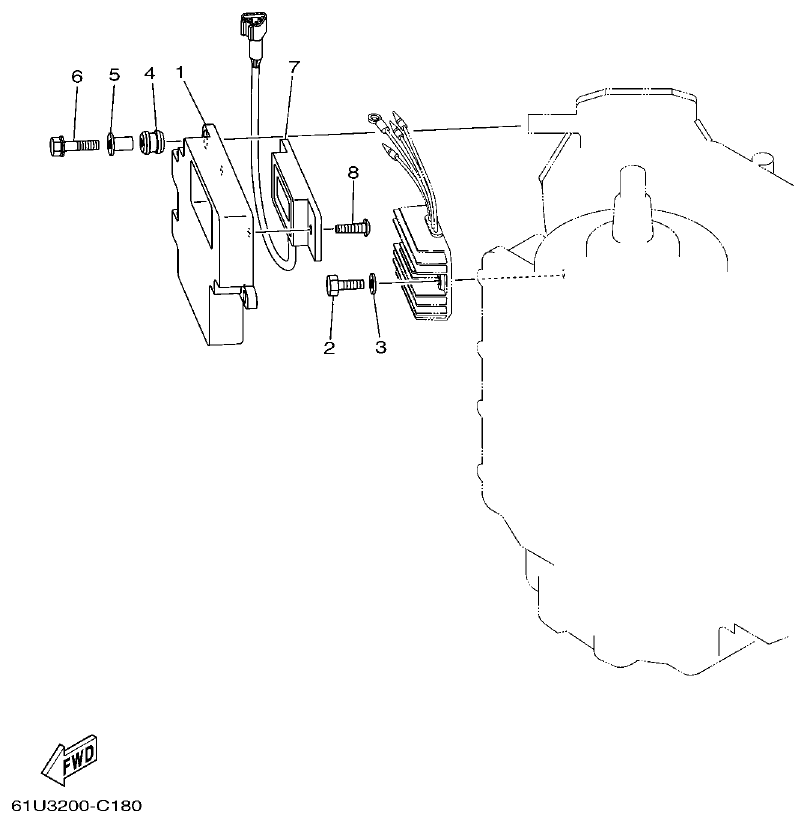 Yamaha E115A ELECTRICAL 4 parts diagram