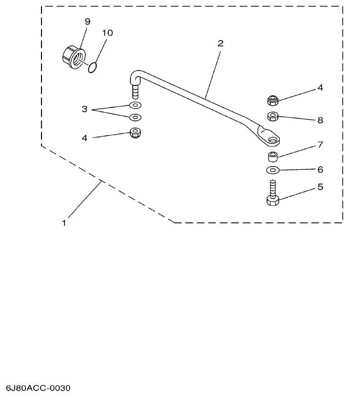 Yamaha E25B, E30H STEERING GUIDE parts diagram