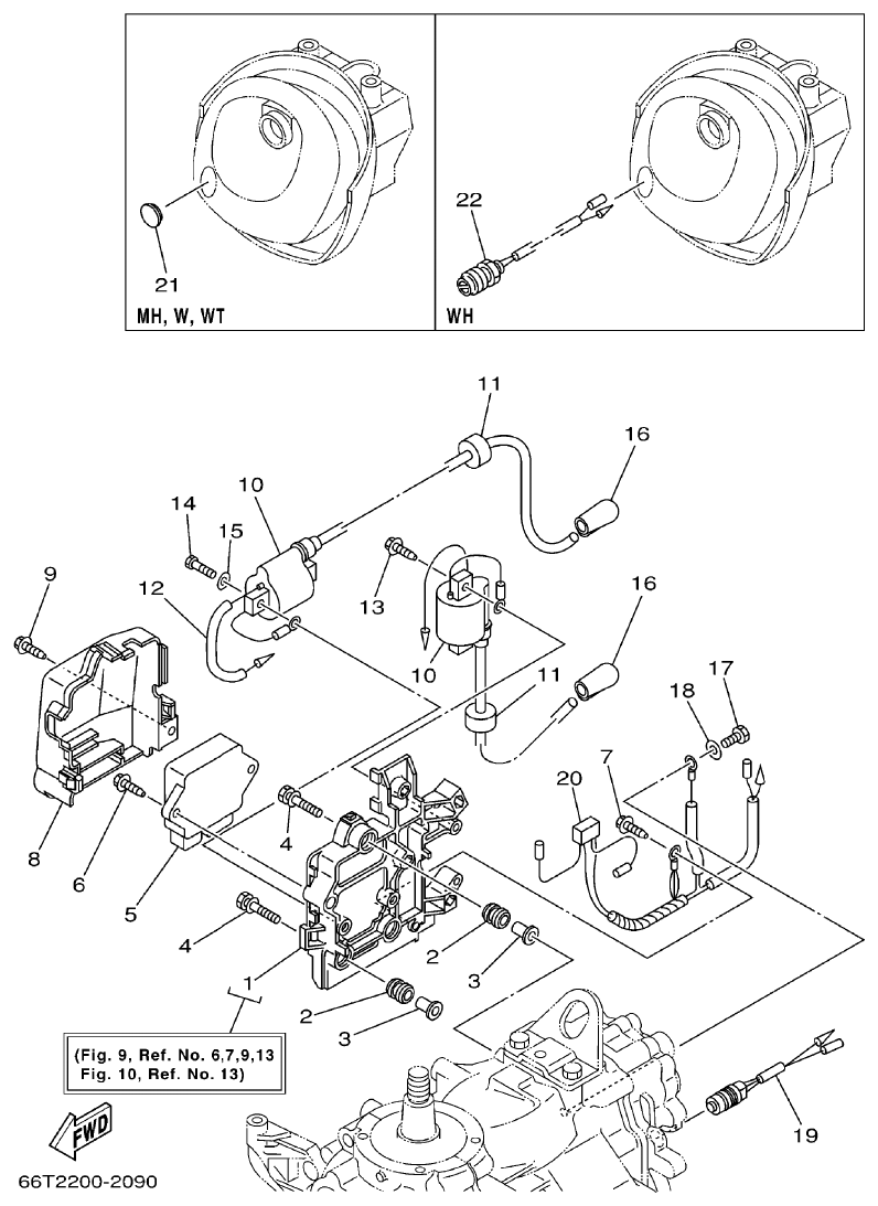 Yamaha 40XMH ELECTRICAL 1 parts diagram