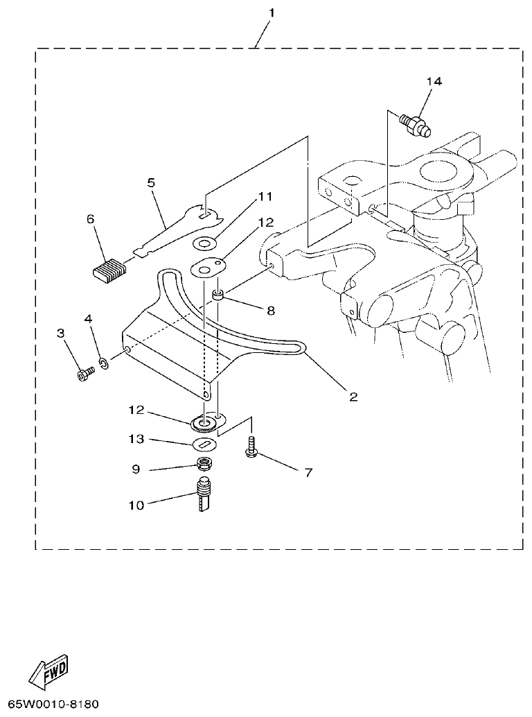 Yamaha E40XMH STEERING FRICTION parts diagram