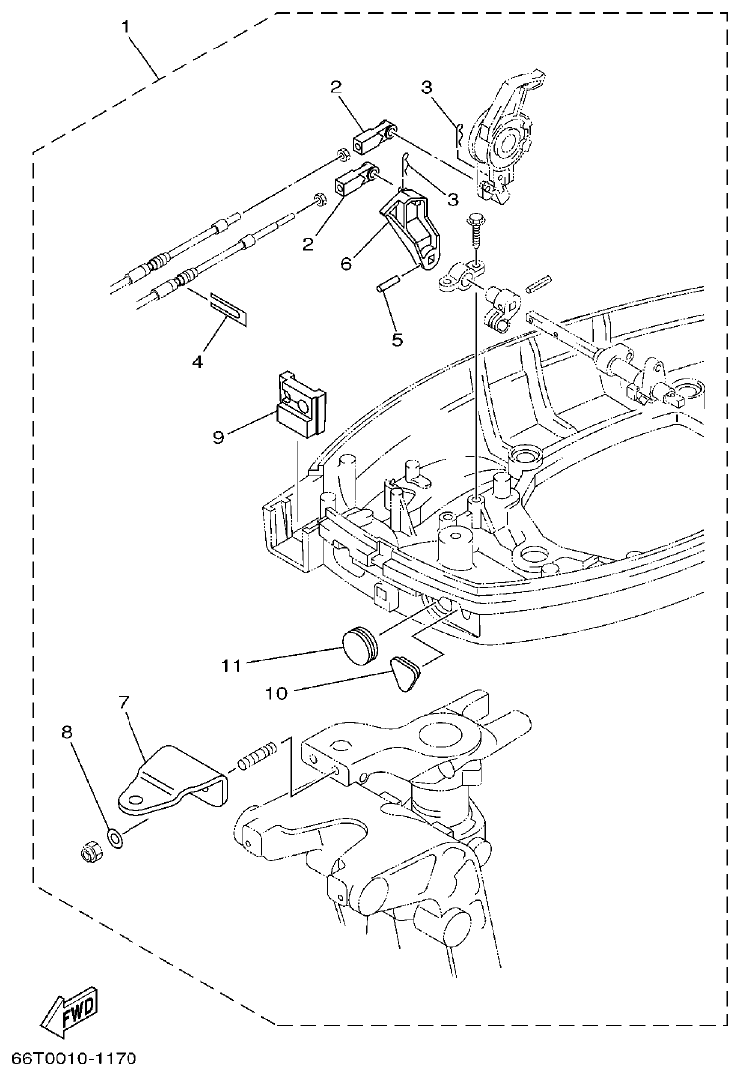 Yamaha E40XMH REMOTE CONTROL ATTACHMENT parts diagram