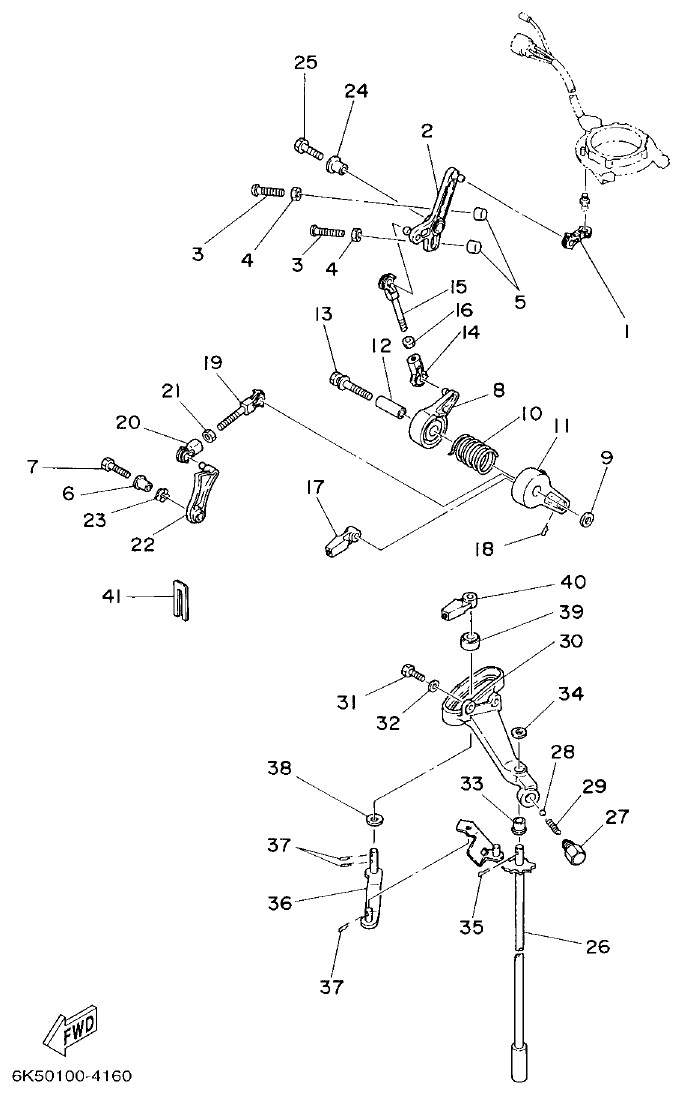 Yamaha E60HMHD CONTROL parts diagram