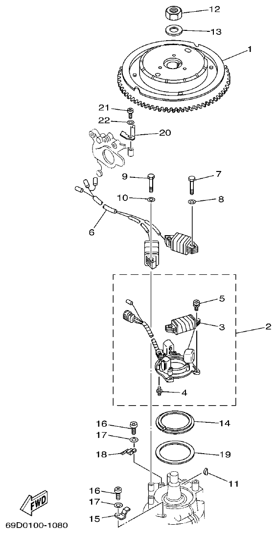 Yamaha E60HMHD GENERATOR parts diagram