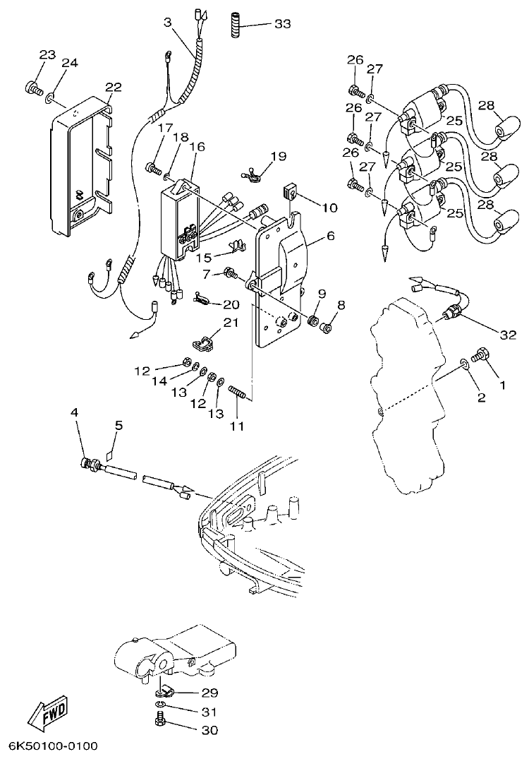 Yamaha E60HMHD ELECTRICAL parts diagram