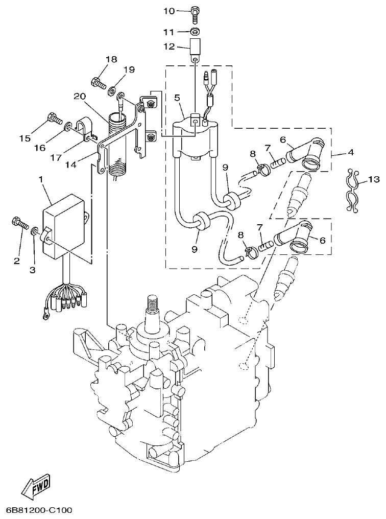 Yamaha 9DMH, EK15DMH, 9JMH, EK15PMH ELECTRICAL parts diagram