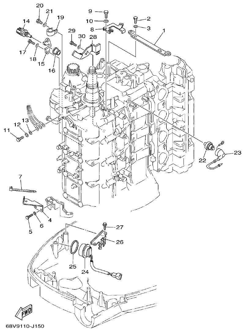 Yamaha 20 ELECTRICAL 3 parts diagram
