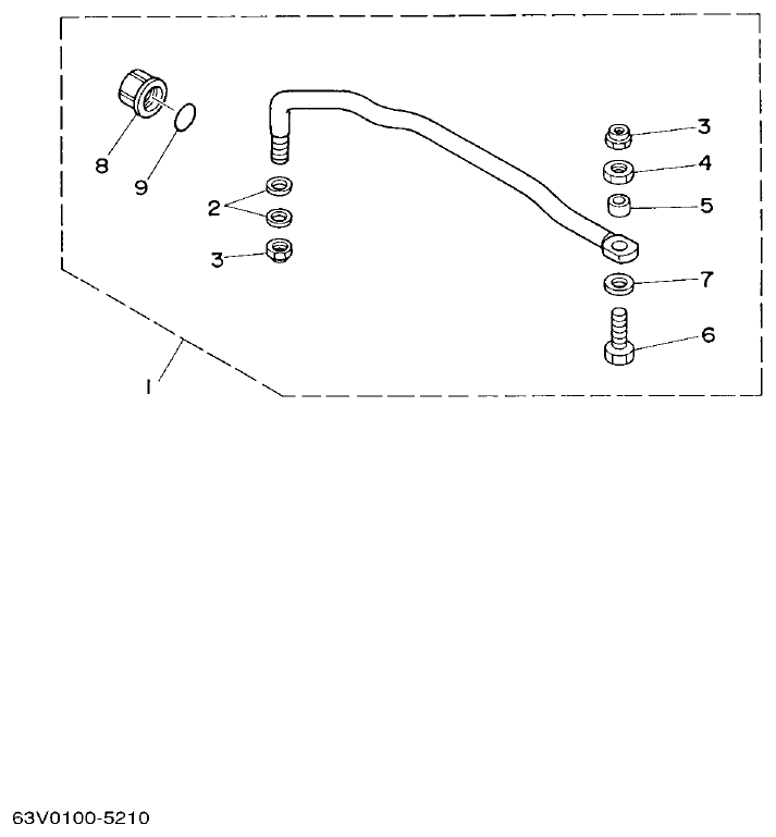 Yamaha F15B STEERING GUIDE parts diagram