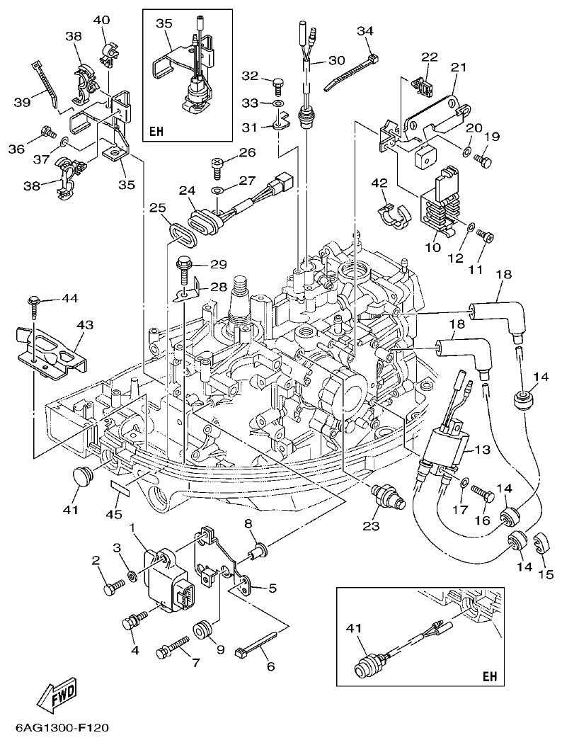 Yamaha F15C ELECTRICAL 1 parts diagram