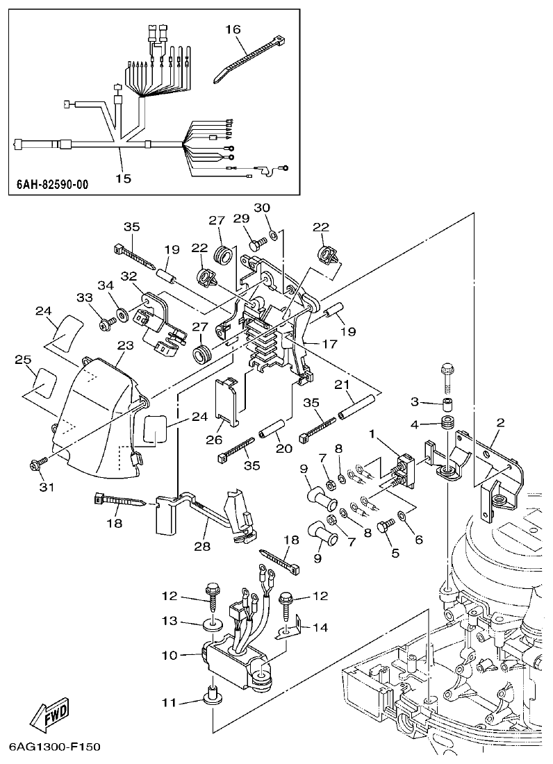 Yamaha F15C ELECTRICAL 4 parts diagram