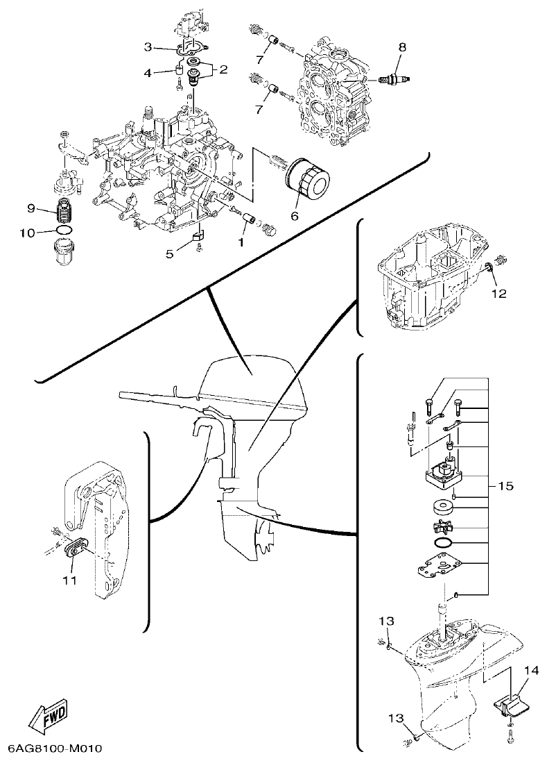 Yamaha 20 SCHEDULED SERVICE PARTS parts diagram