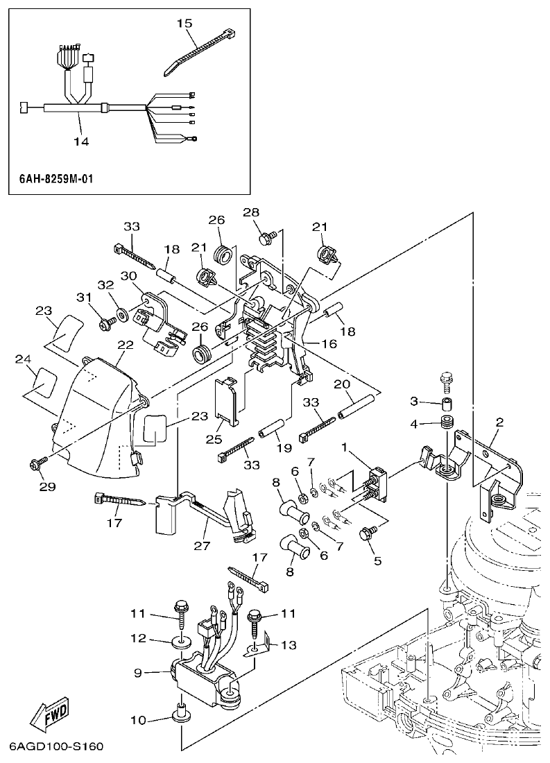 Yamaha 20 ELECTRICAL 4 parts diagram