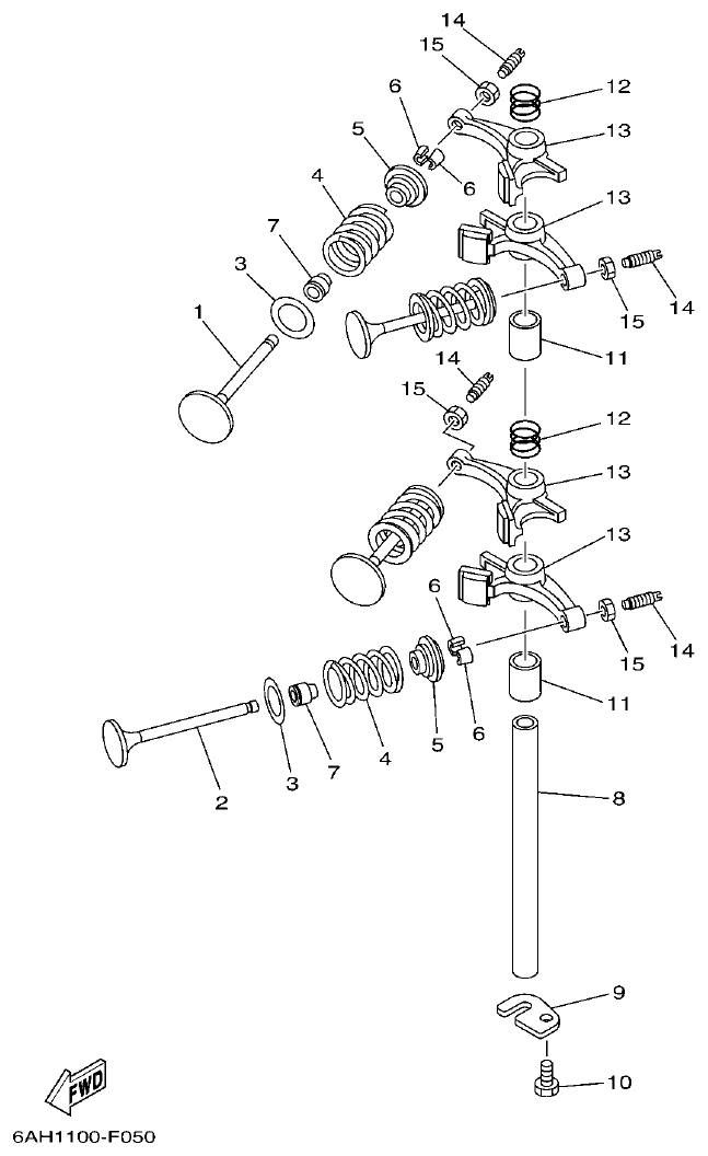 Yamaha 20 VALVE parts diagram