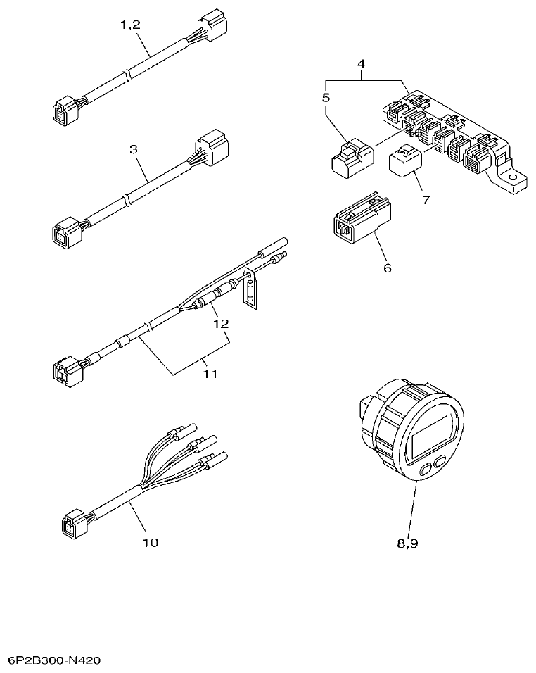 Yamaha F200BET, FL200BET OPTIONAL PARTS 2 parts diagram