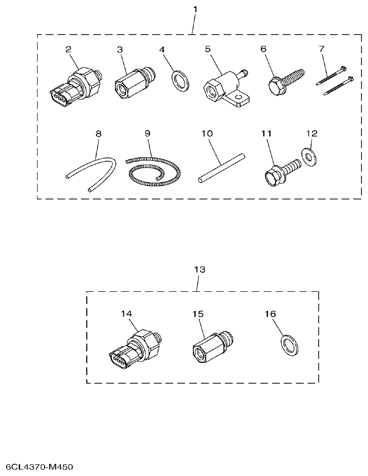 Yamaha F250GET, FL250GET OPTIONAL PARTS 3 parts diagram