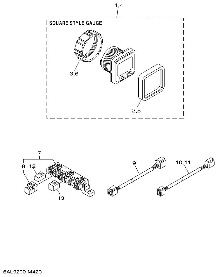 Yamaha F250GET, FL250GET OPTIONAL PARTS 2 parts diagram