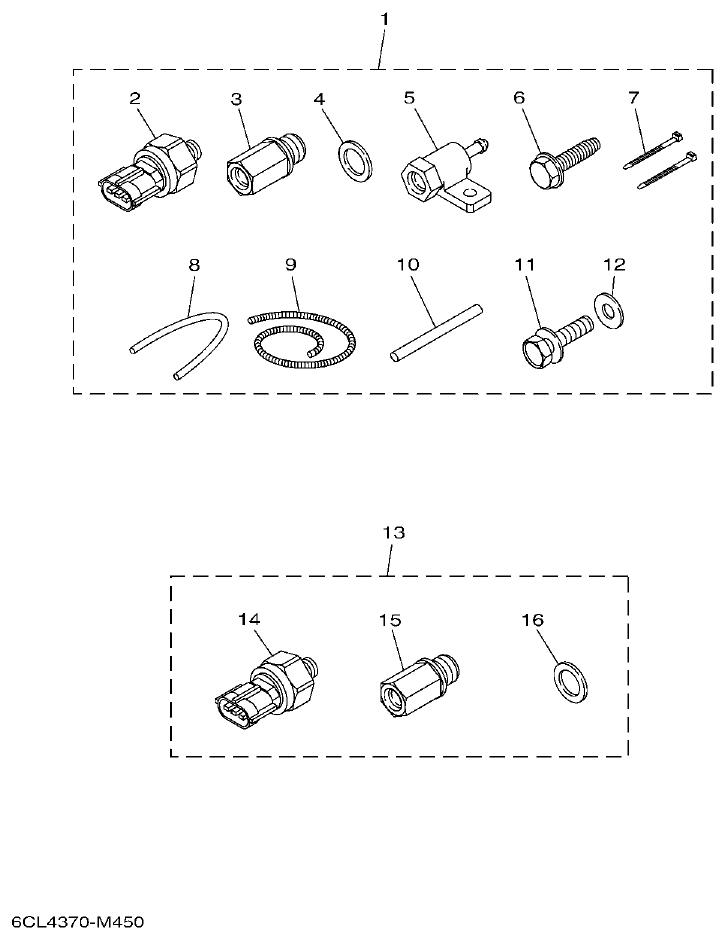 Yamaha F250GET, FL250GET OPTIONAL PARTS 3 parts diagram