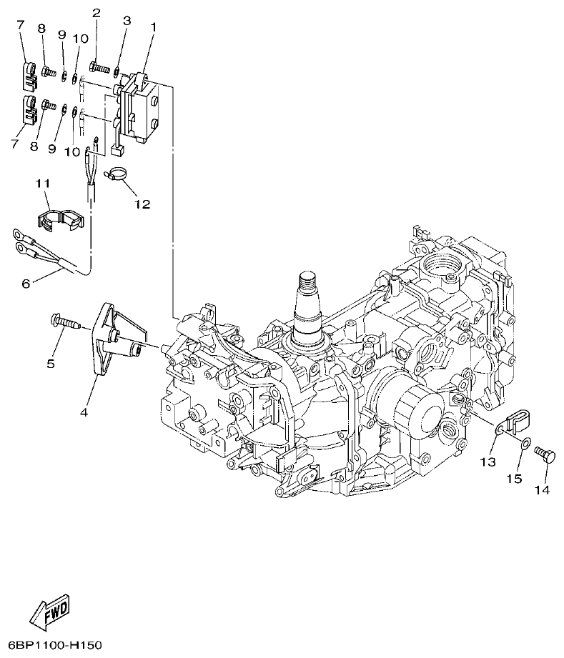 Yamaha F25D ELECTRICAL 4 parts diagram