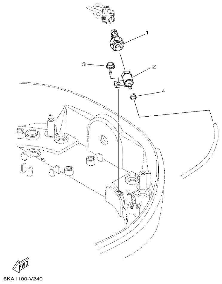 Yamaha F300XCB2, F300NCB2 ELECTRICAL 6 parts diagram