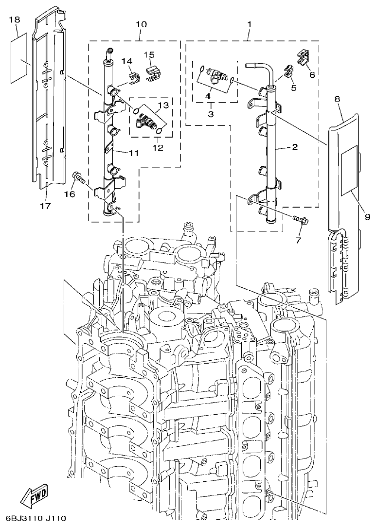 Yamaha 20 THROTTLE BODY ASSY 2 parts diagram