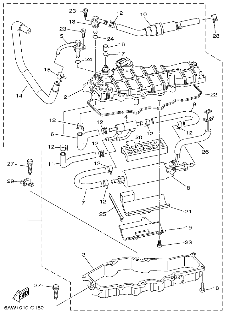 Yamaha 20 FUEL 2 parts diagram