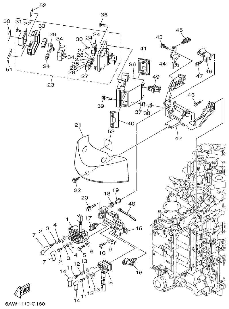 Yamaha 20 ELECTRICAL 2 parts diagram