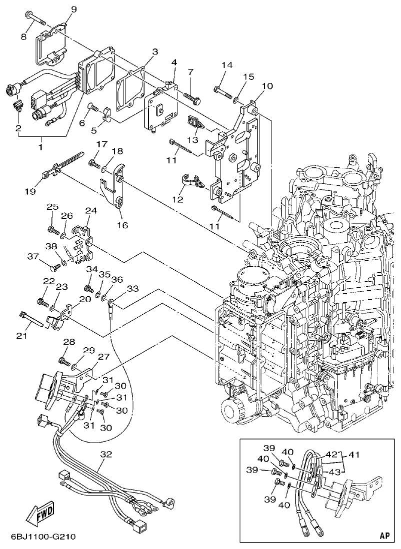 Yamaha 20 ELECTRICAL 4 parts diagram
