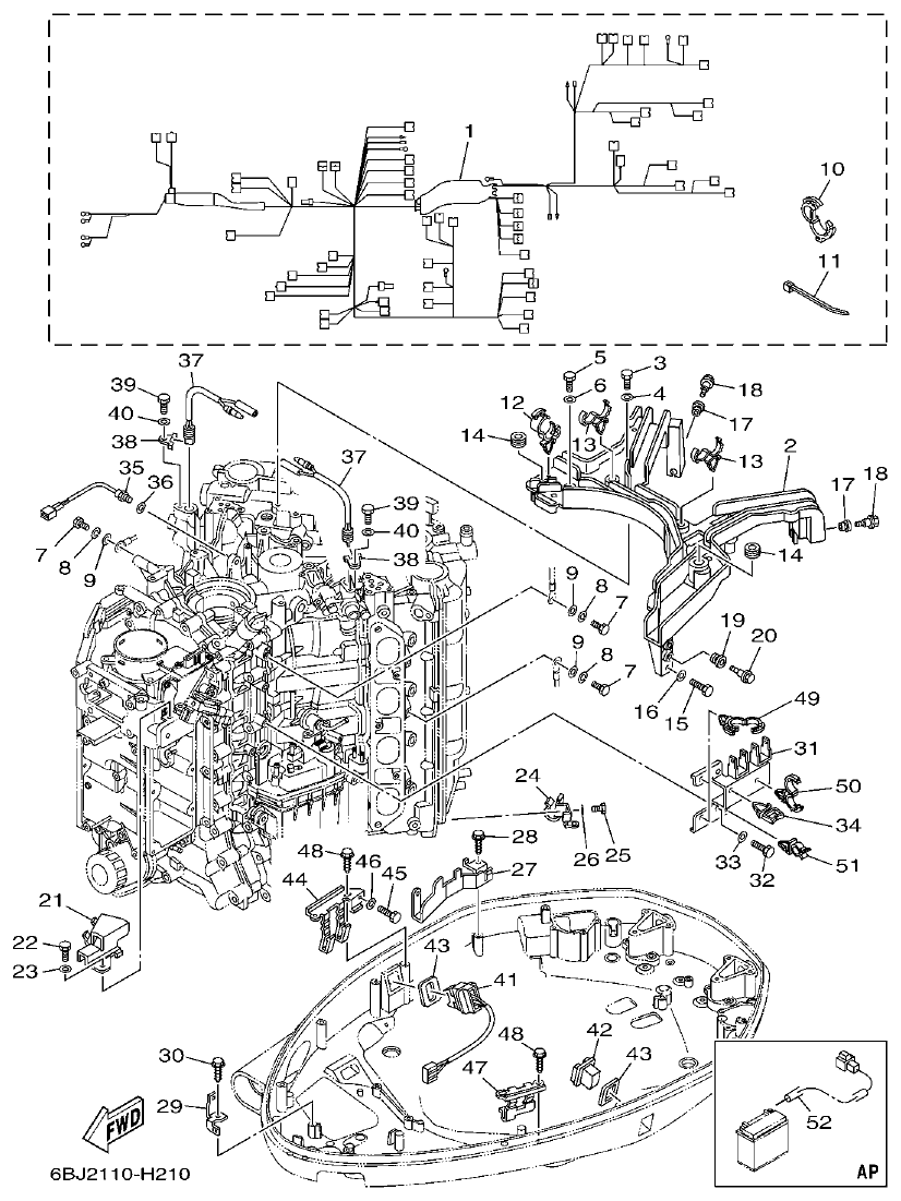Yamaha 20 ELECTRICAL 5 parts diagram