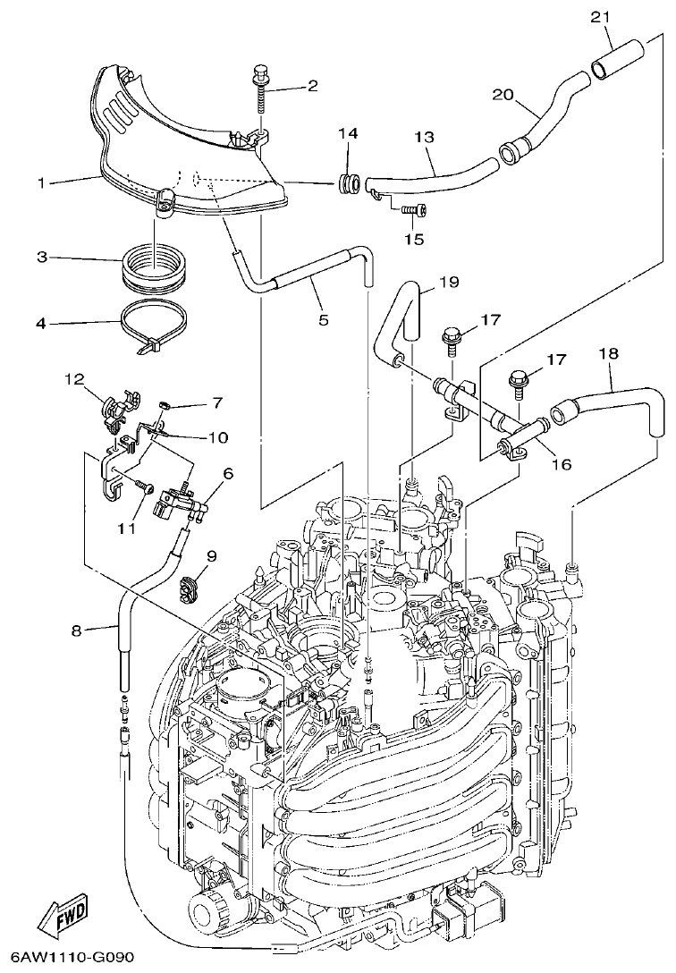 Yamaha 20 INTAKE 2 parts diagram