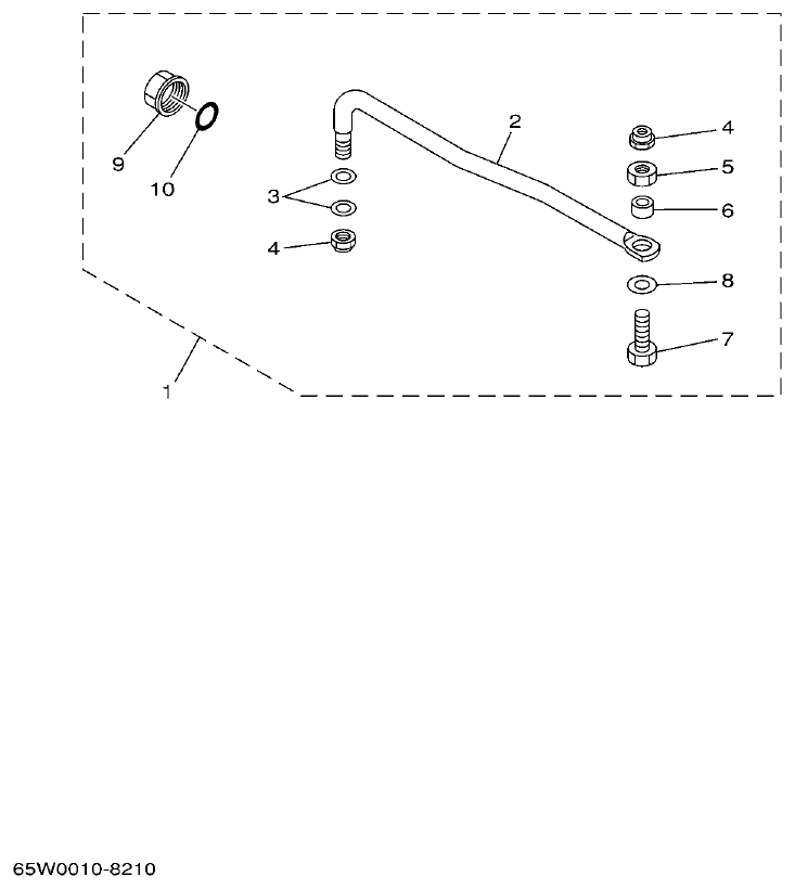 Yamaha F30A, F40B STEERING GUIDE parts diagram