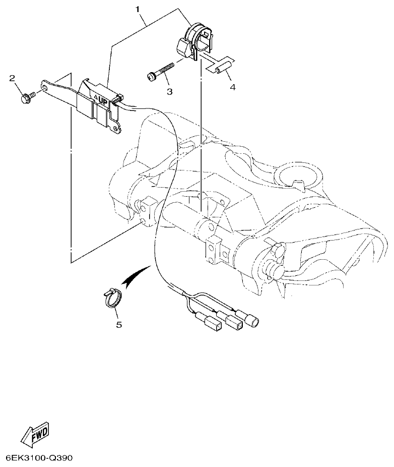 Yamaha F75F, F100G OPTIONAL PARTS 5 parts diagram