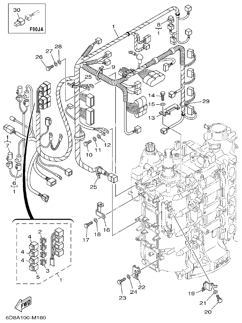 Yamaha 20 ELECTRICAL 3 parts diagram